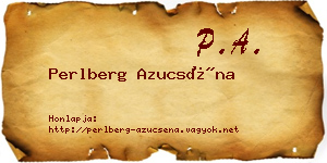 Perlberg Azucséna névjegykártya